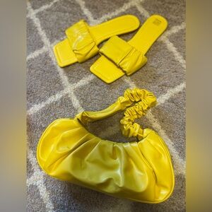 Yellow purse and yellow sandals